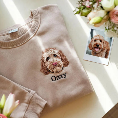 Personalized Embroidered Pet Dog Cat Hoodie Sweatshirt T-Shirt