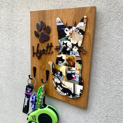 Personalized Cat Photo Collage Holder