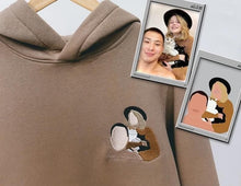 Load image into Gallery viewer, Custom Embroidered Family Couple Friend Single Portrait from Photo
