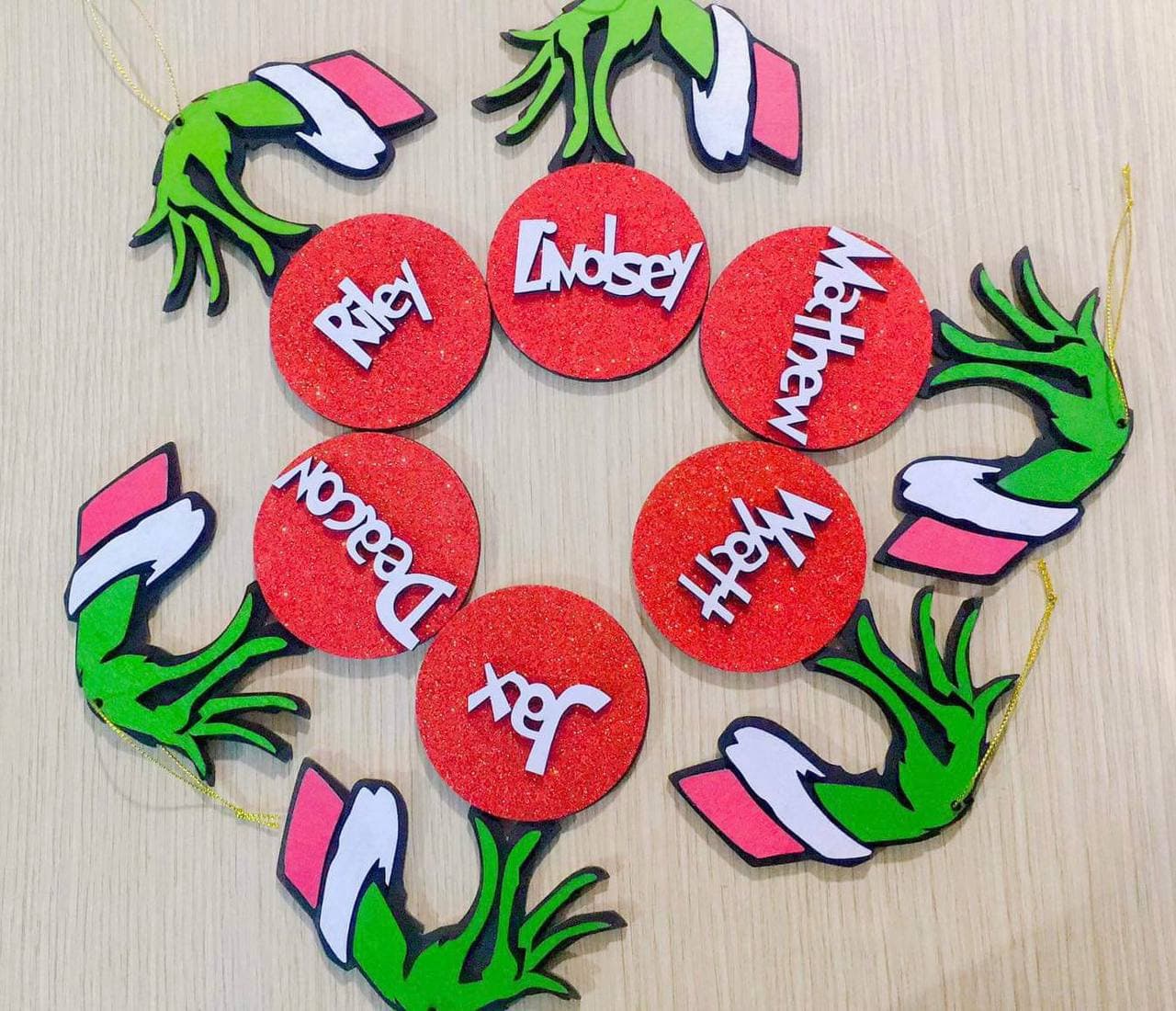 Personalized Christmas G-r-i-n-c-h Ornament