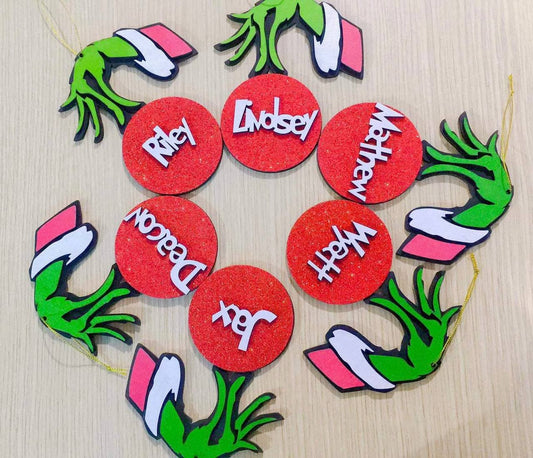 Personalized Christmas G-r-i-n-c-h Ornament