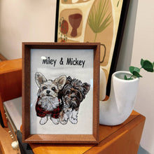 Load image into Gallery viewer, Personalized Pet Dog Cat Embroidered Framed Portrait
