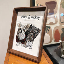 Load image into Gallery viewer, Personalized Pet Dog Cat Embroidered Framed Portrait
