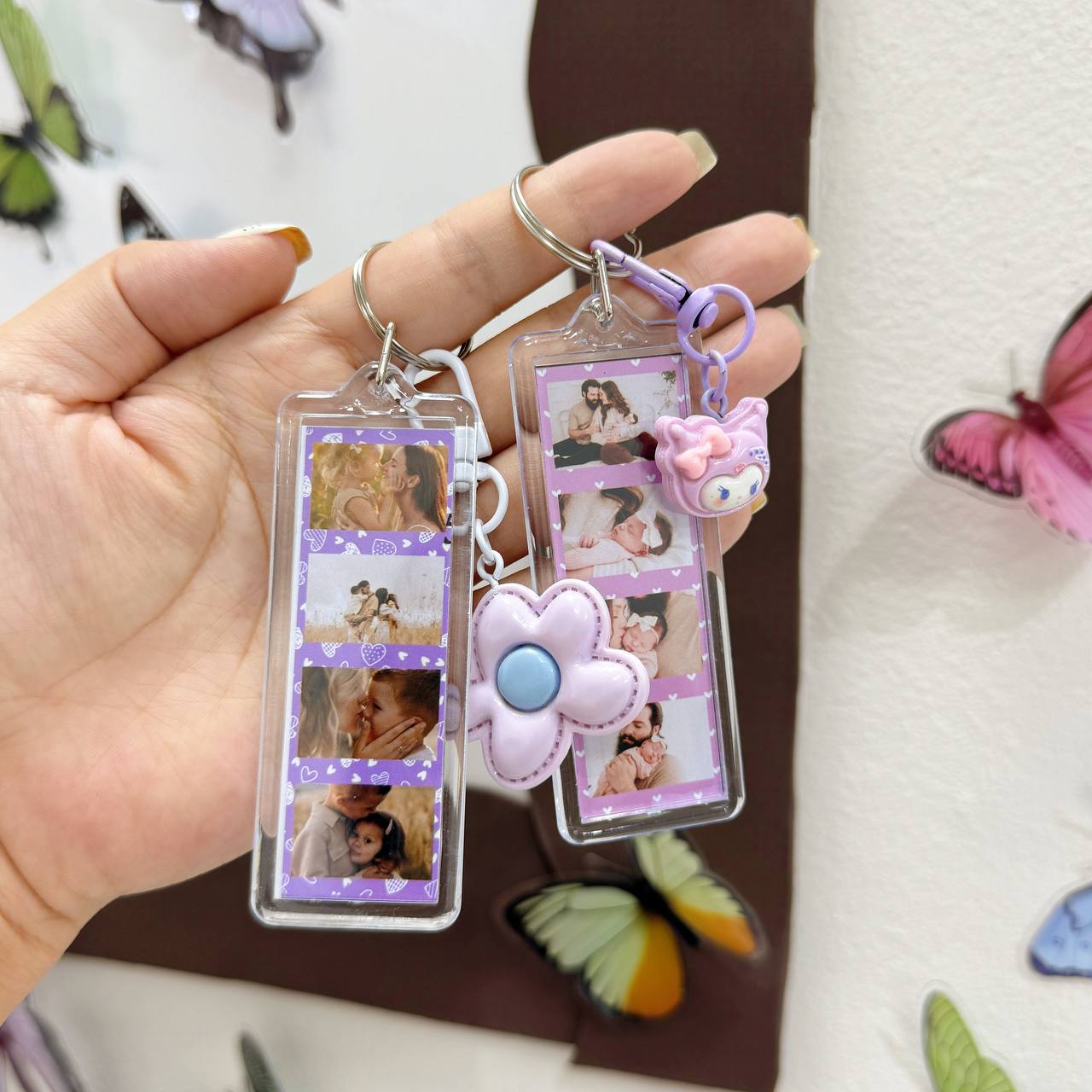 Personalized 2-side Photo Acrylic Photo Booth Keychains