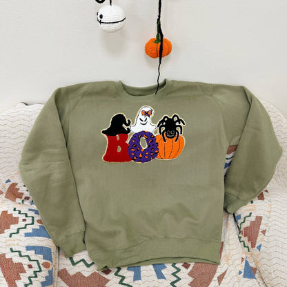 Boo Halloween Personalized Embroidery Patch Hoodie Sweatshirt T-Shirt