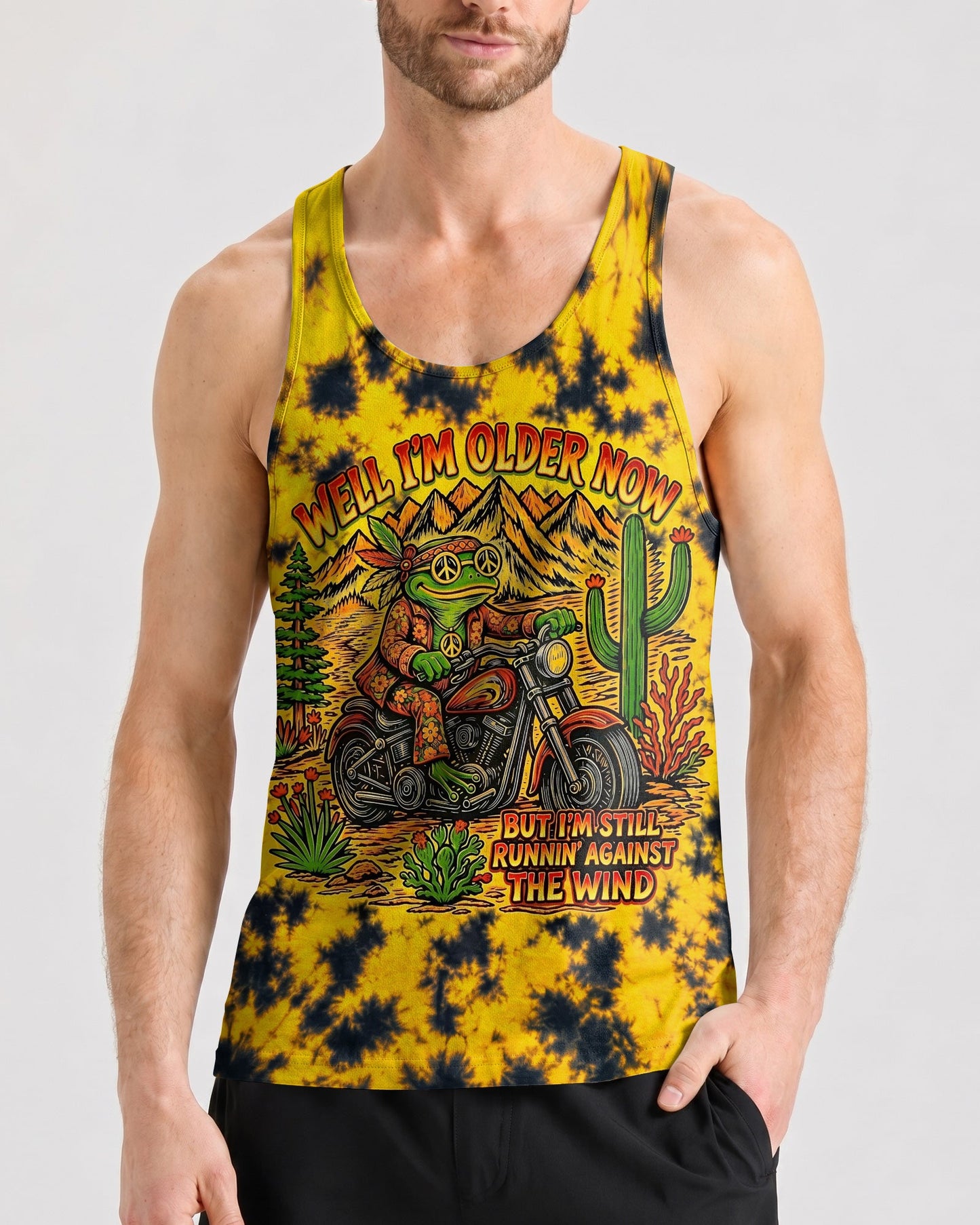 WELL I'M OLDER NOW HIPPIE FROG ALL OVER PRINT - RI2606261
