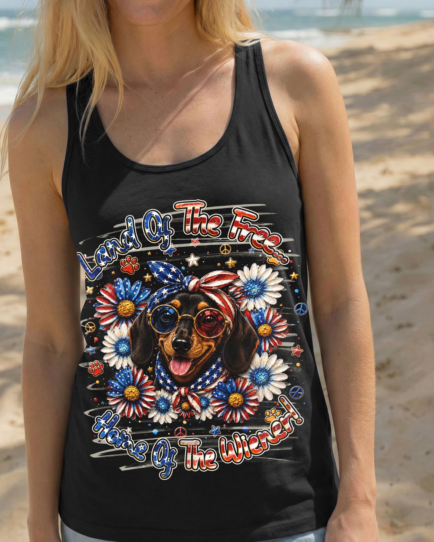 LAND OF THE FREE DACHSHUND DOG ALL OVER PRINT - TLHG1905261