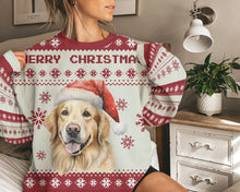 Load image into Gallery viewer, Personalized Pet Dog Cat Merry Christmas Imitation Knitted Sweatshirt
