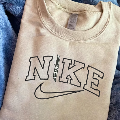 Personalized Embroidered Halloween Horror Knife Hoodie Sweatshirt T-Shirt