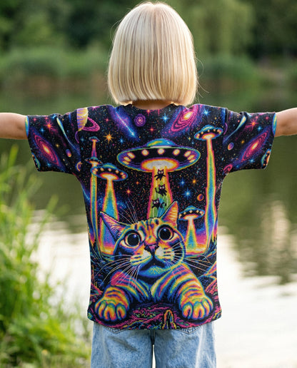 COSMIC KITTEN UFO ADVENTURE KIDS ALL OVER PRINT - KMTM1106261