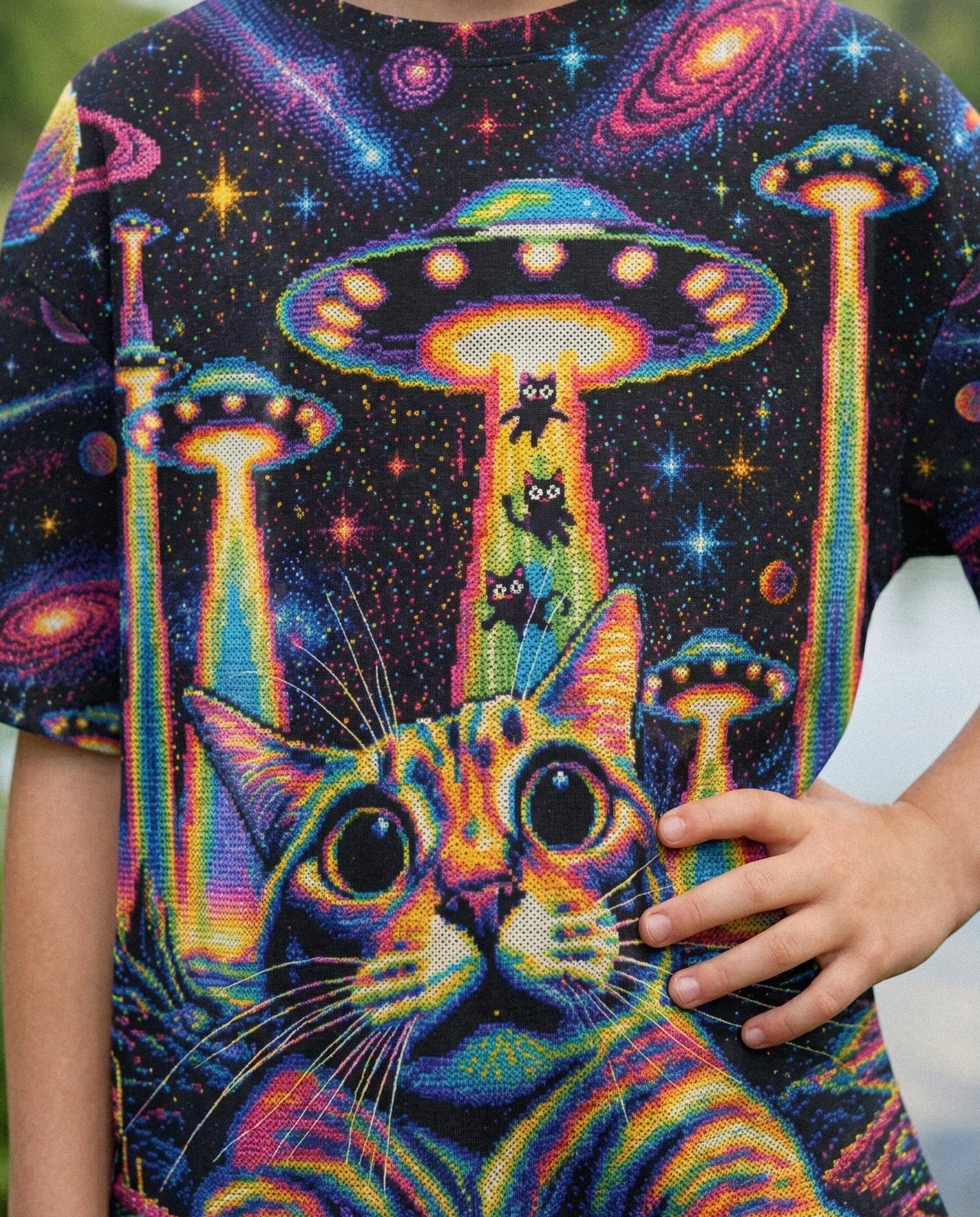 COSMIC KITTEN UFO ADVENTURE KIDS ALL OVER PRINT - KMTM1106261