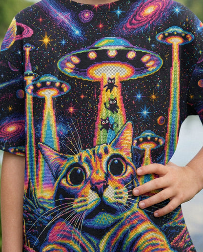 COSMIC KITTEN UFO ADVENTURE KIDS ALL OVER PRINT - KMTM1106261