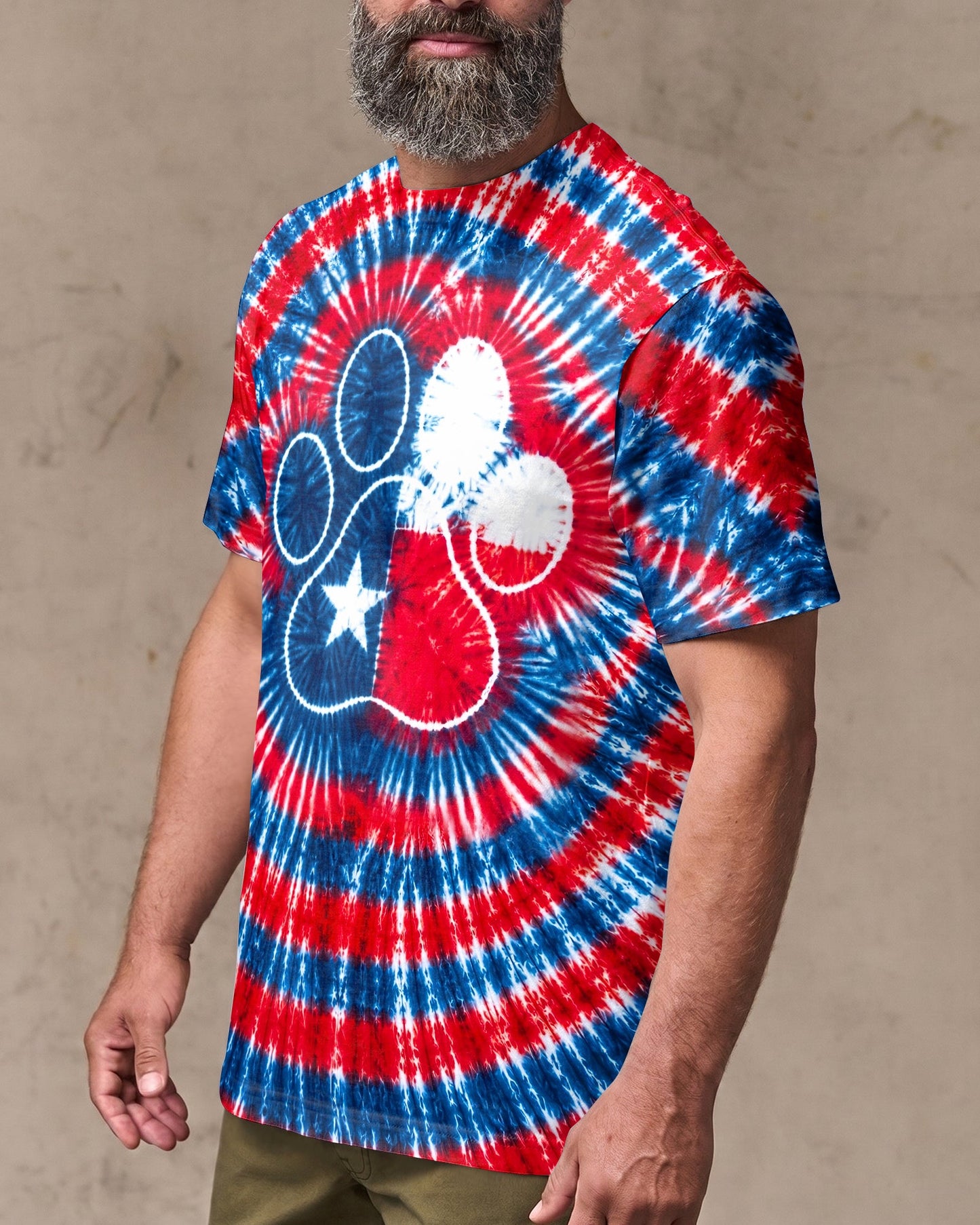 PAW PRINT TEXAS MAP SWIRL ALL OVER PRINT - TLNT1206262
