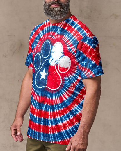 PAW PRINT TEXAS MAP SWIRL ALL OVER PRINT - TLNT1206262