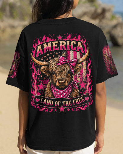 LAND OF THE FREE COW ALL OVER PRINT - TLHN0506261