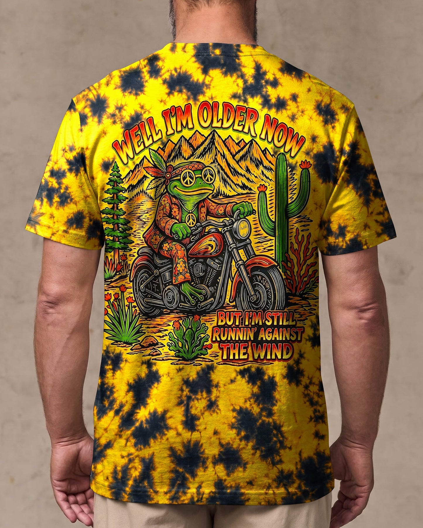 WELL I'M OLDER NOW HIPPIE FROG ALL OVER PRINT - RI2606261