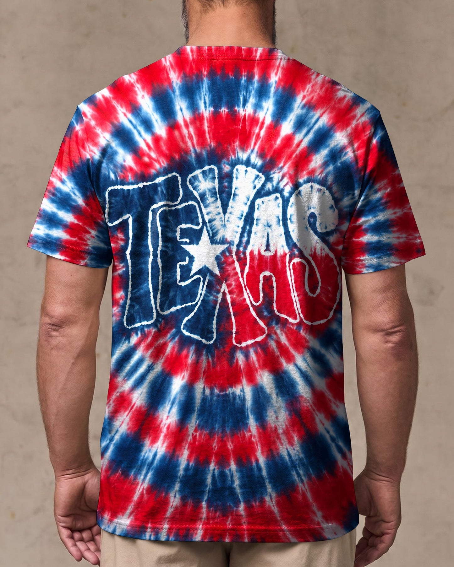 TEXAS RED WHITE & BLUE SWIRL ALL OVER PRINT   - TLHN1206263