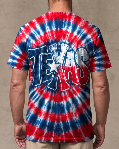 TEXAS RED WHITE & BLUE SWIRL ALL OVER PRINT   - TLHN1206263