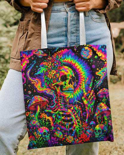 HIPPIE SKULL PSYCHEDELIC TOTE BAG - TLNO2904264