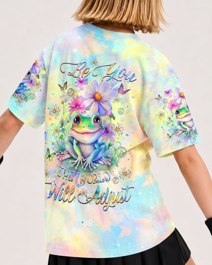 BE YOU THE WORLD WILL ADJUST FROG KIDS ALL OVER PRINT - YHKD1812233