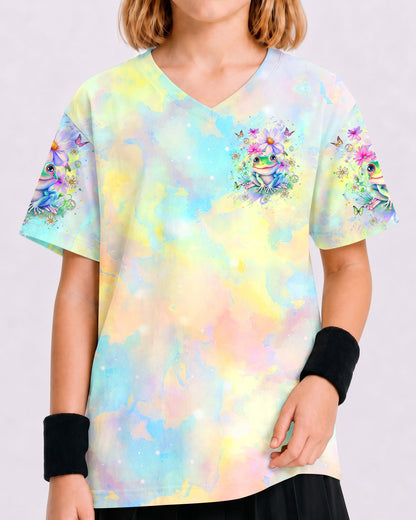 BE YOU THE WORLD WILL ADJUST FROG KIDS ALL OVER PRINT - YHKD1812233