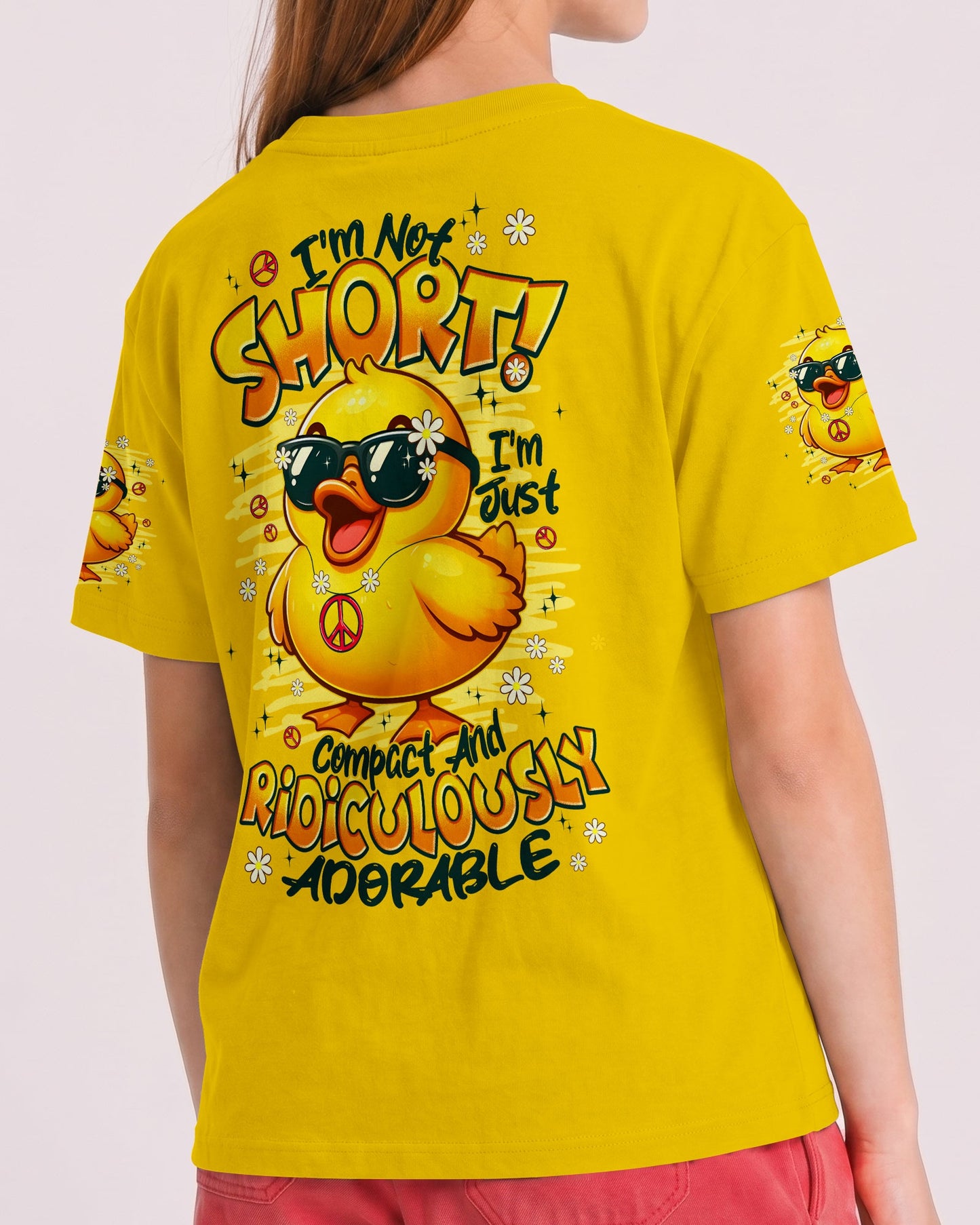 I'M NOT SHORT DUCK HIPPIE KIDS ALL OVER PRINT - TYPQ1206261