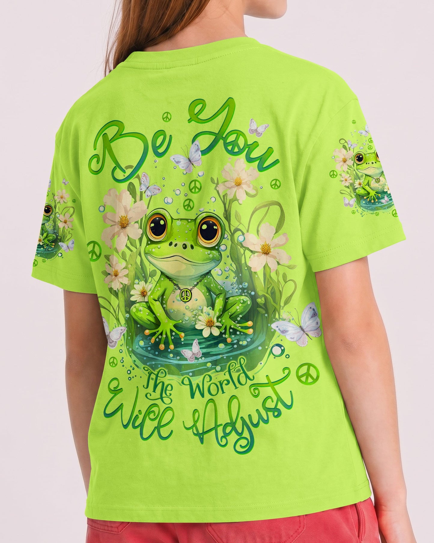 BE YOU THE WORLD WILL ADJUST FROG KIDS ALL OVER PRINT - TLTW1512234