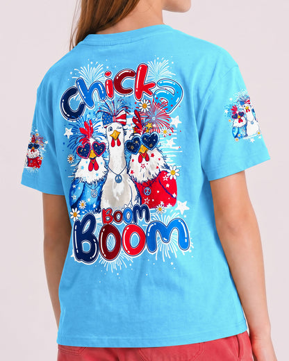 CHICKA BOOM BOOM HIPPIE CHICKEN KIDS ALL OVER PRINT - TY0406262