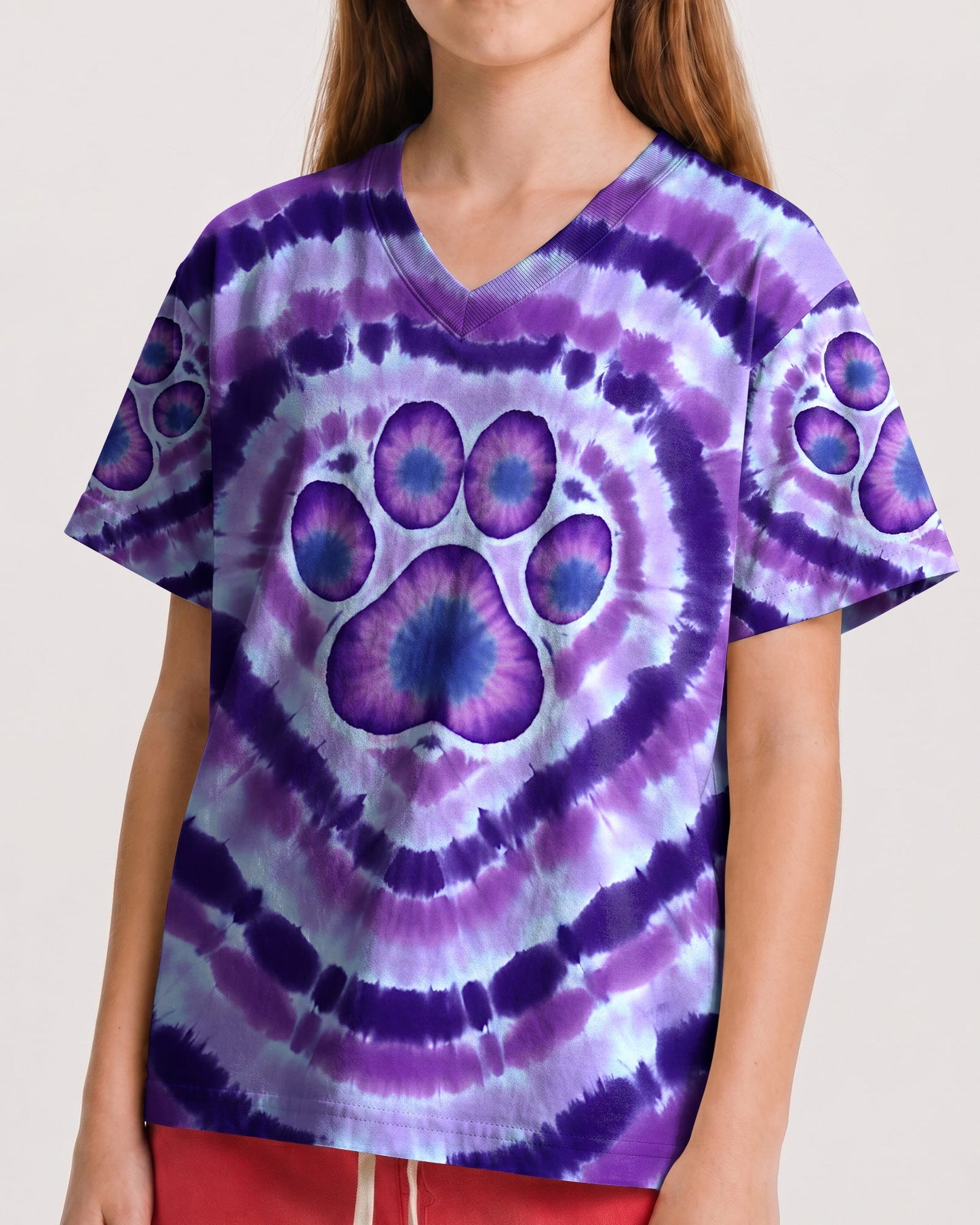 PAW PRINT PURPLE KIDS ALL OVER PRINT - TYQY1106263