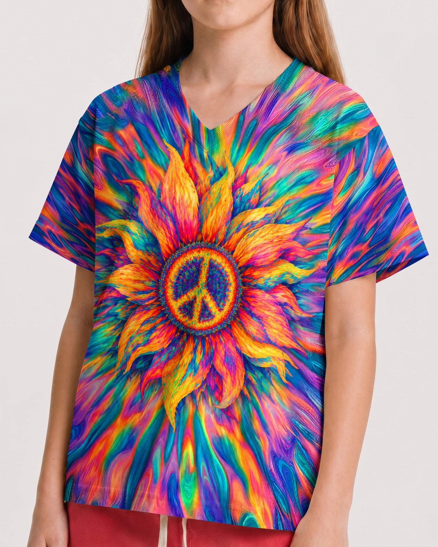 SUNFLOWER PEACE BURST KIDS SHIRT  - TLTW2906266