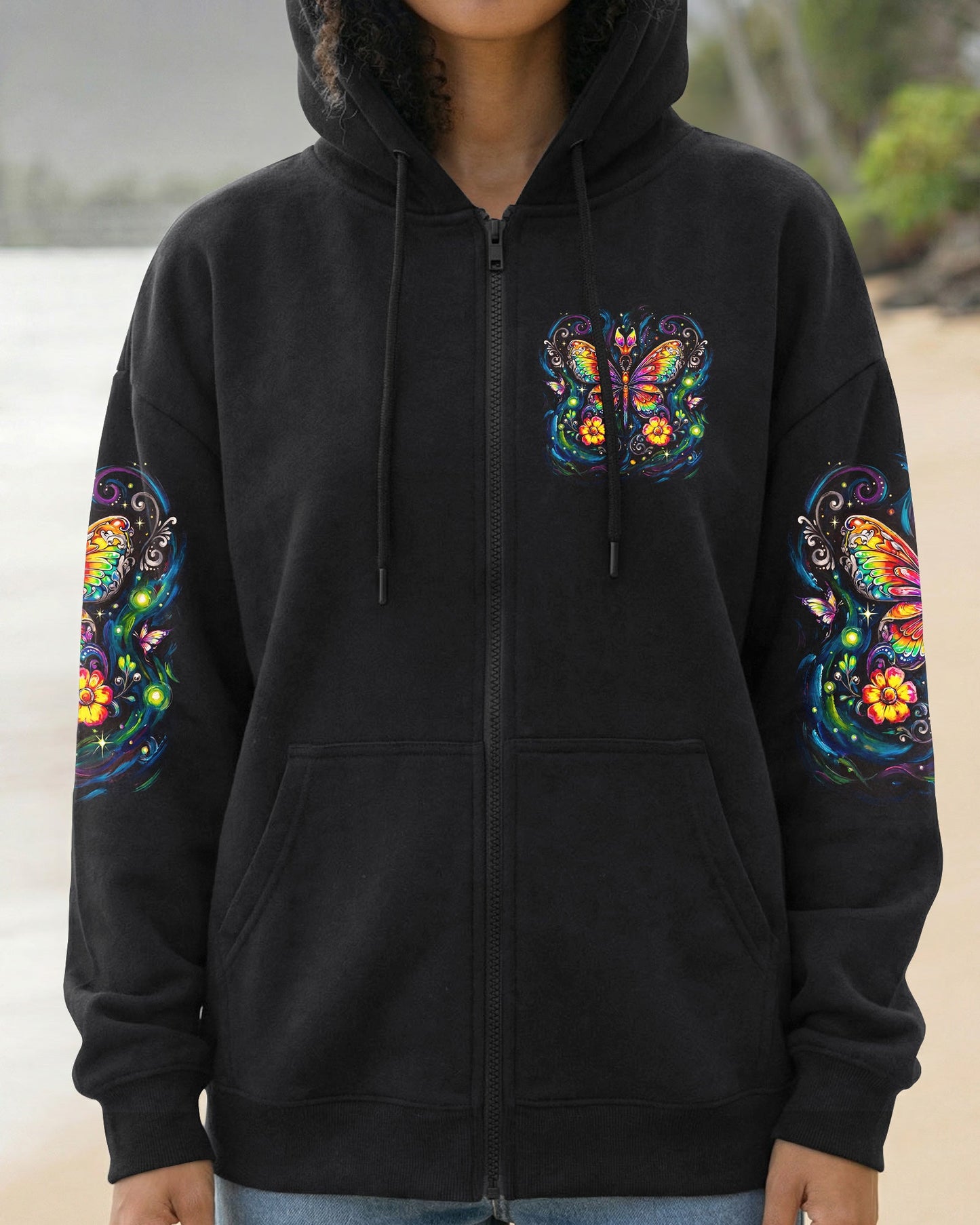 JUST BELIEVE BUTTERFLY GLOW ALL OVER PRINT - KM2404261