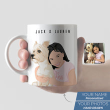 Load image into Gallery viewer, Personalized Dog and Owner Mug
