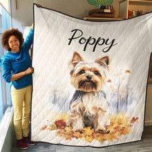 Load image into Gallery viewer, Personalized Pet Autumn Christmas Quilt
