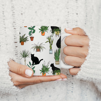 Plants And Cats Cat Coffee Mug