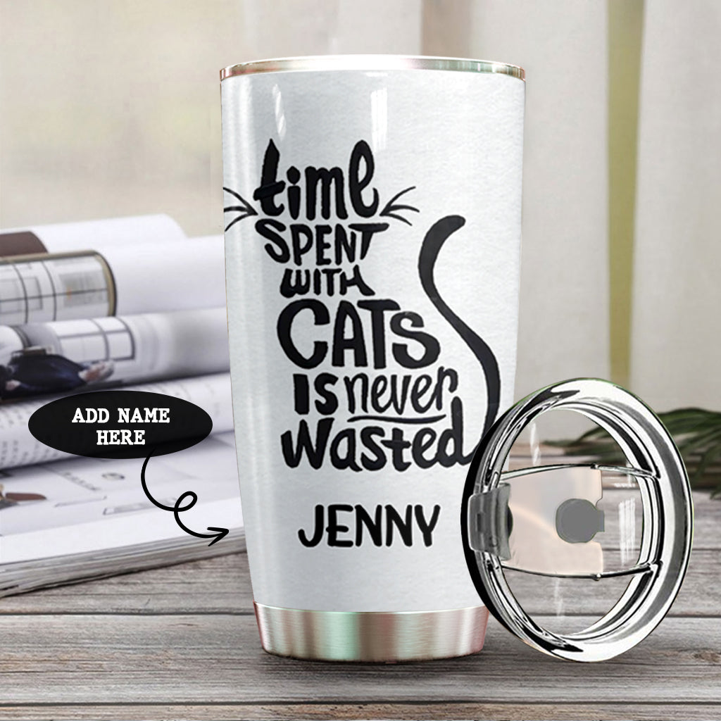 Cat Hiding Personalized Tumbler