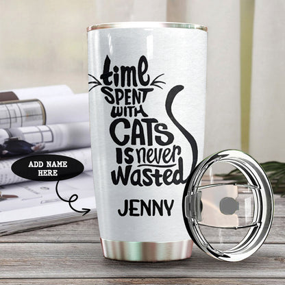 Cat Hiding Personalized Tumbler