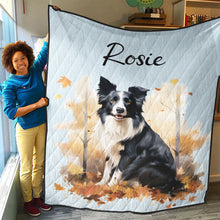Load image into Gallery viewer, Personalized Pet Autumn Christmas Quilt

