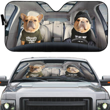 Load image into Gallery viewer, Couple Bulldogs Custom Car Auto Sunshade
