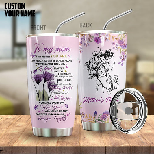 To My Mom Butterfly Personalized Tumbler