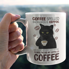 Load image into Gallery viewer, Coffee Black Cat Custom Mug
