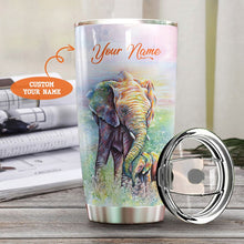 Load image into Gallery viewer, Elephant Mom To Daughter Personalized Tumbler
