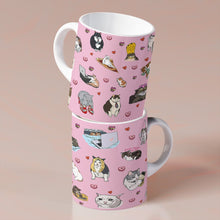 Load image into Gallery viewer, Sad Cat Meme Pink Custom Coffee Mug
