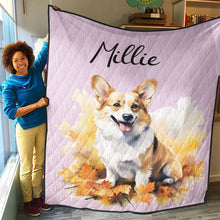 Load image into Gallery viewer, Personalized Pet Autumn Christmas Quilt
