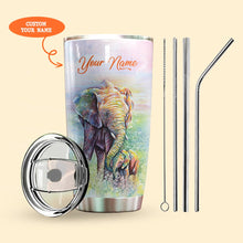 Load image into Gallery viewer, Elephant Mom To Daughter Personalized Tumbler
