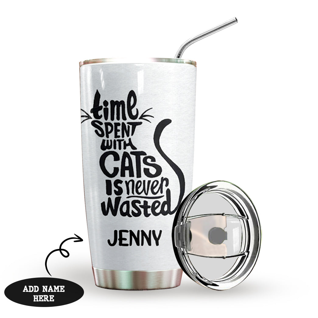 Cat Hiding Personalized Tumbler