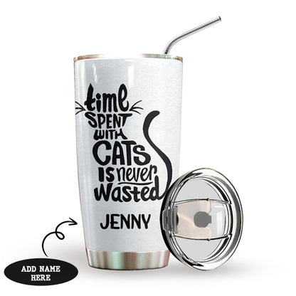 Cat Hiding Personalized Tumbler