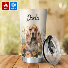 Load image into Gallery viewer, Personalized Pet Flower Christmas Tumbler
