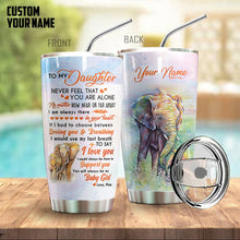 Load image into Gallery viewer, Elephant Mom To Daughter Personalized Tumbler
