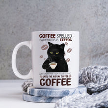 Load image into Gallery viewer, Coffee Black Cat Custom Mug
