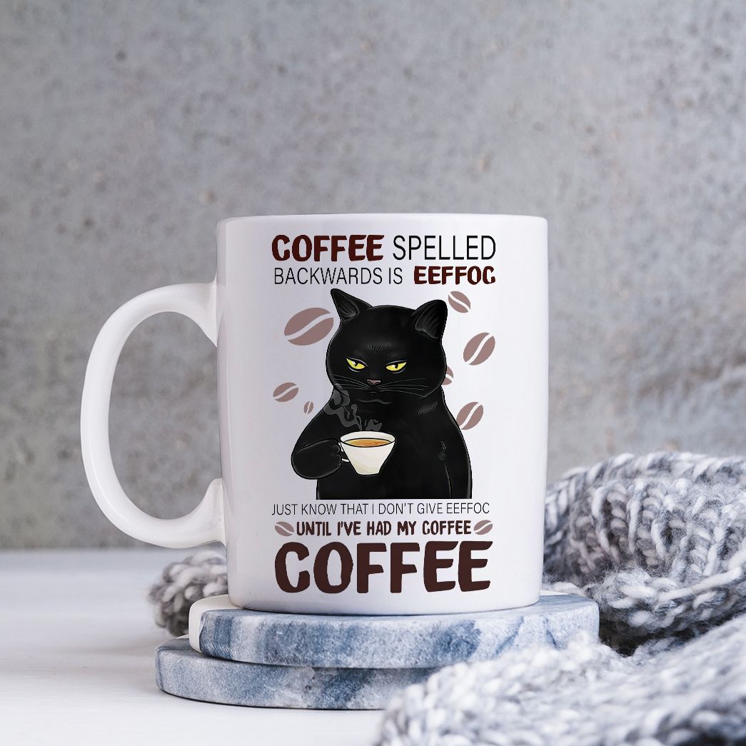 Coffee Black Cat Custom Mug